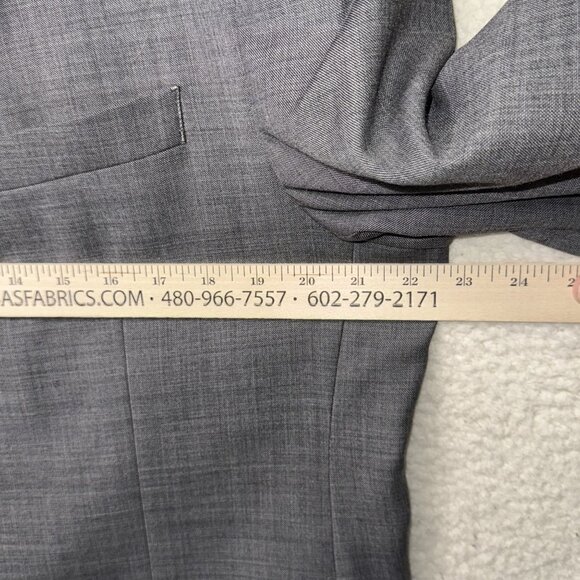Chaps Mens Gray 2-Button Blazer Jacket Sports Coat 44R Wool Blend Classic Fit - Picture 6 of 10